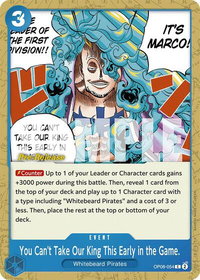 You Can't Take Our King This Early in the Game. - Two Legends Pre-Release Cards (OP08 PRE) #OP08-054 - Common One Piece Trading Card