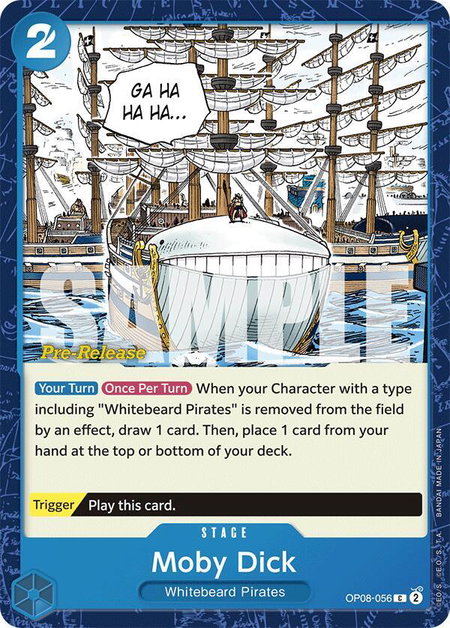 Moby Dick - Two Legends Pre-Release Cards One Piece trading card