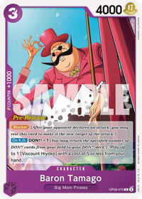 Baron Tamago - Two Legends Pre-Release Cards (OP08 PRE) #OP08-070 - Common One Piece Trading Card