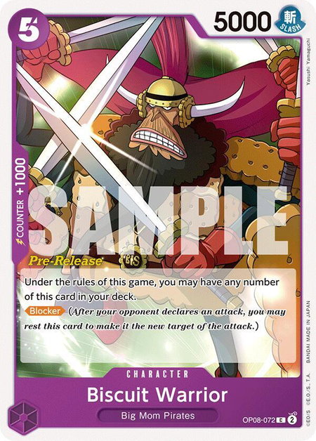 Biscuit Warrior - Two Legends Pre-Release Cards One Piece trading card