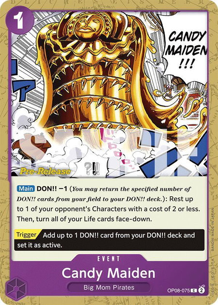 Candy Maiden - Two Legends Pre-Release Cards One Piece trading card