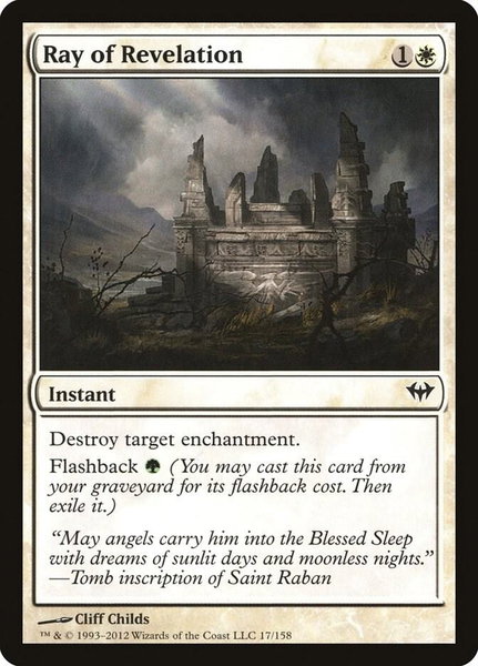 Ray of Revelation trading card from Dark Ascension Ray of Revelation - Dark Ascension Magic: The Gathering trading card