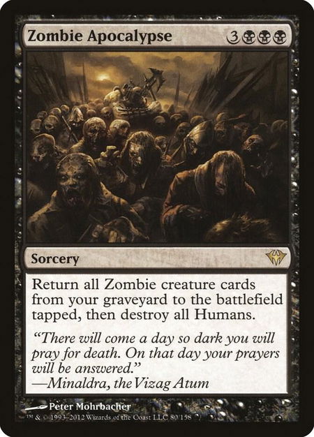 Zombie Apocalypse - Dark Ascension Magic: The Gathering trading card