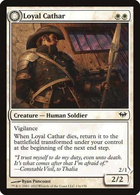 Loyal Cathar - Dark Ascension Magic: The Gathering trading card