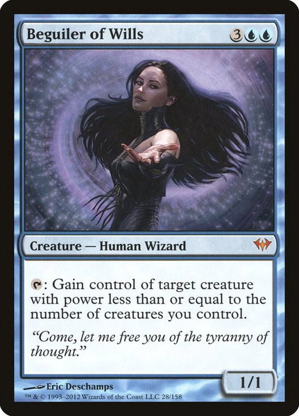Beguiler of Wills trading card from Dark Ascension Beguiler of Wills - Dark Ascension Magic: The Gathering trading card