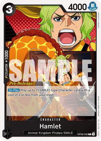 Hamlet - Two Legends Pre-Release Cards (OP08 PRE) #OP08-090 - Common One Piece Trading Card