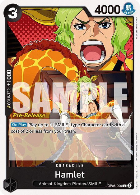 Hamlet - Two Legends Pre-Release Cards One Piece trading card