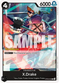X.Drake - Two Legends Pre-Release Cards (OP08 PRE) #OP08-093 - Common One Piece Trading Card