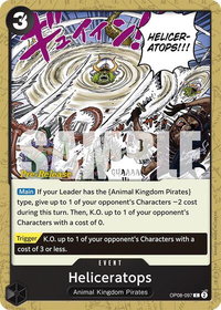 Heliceratops - Two Legends Pre-Release Cards (OP08 PRE) #OP08-097 - Common One Piece Trading Card
