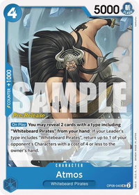 Atmos - Two Legends Pre-Release Cards (OP08 PRE) #OP08-040 - Uncommon One Piece Trading Card