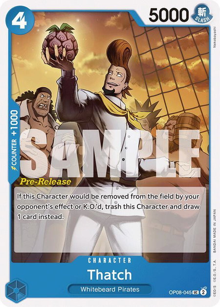 Thatch - Two Legends Pre-Release Cards One Piece trading card