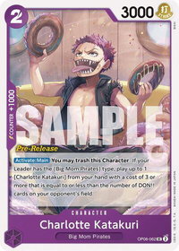 Charlotte Katakuri (062) - Two Legends Pre-Release Cards (OP08 PRE) #OP08-062 - Uncommon One Piece Trading Card