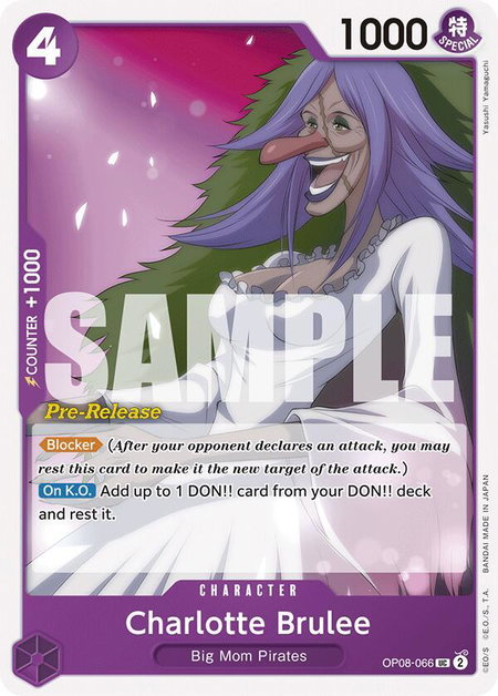 Charlotte Brulee - Two Legends Pre-Release Cards One Piece trading card