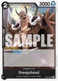 Sheepshead - Two Legends Pre-Release Cards (OP08 PRE) #OP08-083 - Uncommon One Piece Trading Card