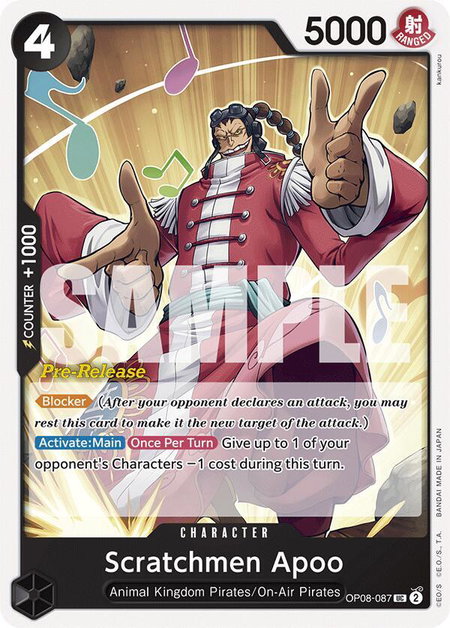 Scratchmen Apoo - Two Legends Pre-Release Cards One Piece trading card