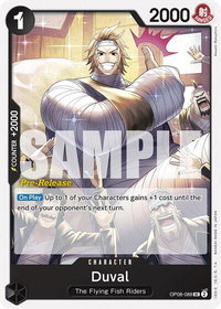 Duval - Two Legends Pre-Release Cards (OP08 PRE) #OP08-088 - Uncommon One Piece Trading Card
