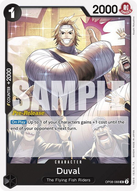 Duval - Two Legends Pre-Release Cards One Piece trading card