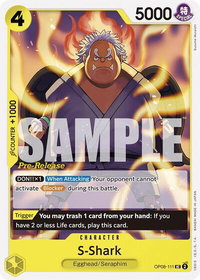 S-Shark - Two Legends Pre-Release Cards (OP08 PRE) #OP08-111 - Uncommon One Piece Trading Card