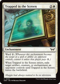 Trapped in the Screen - Duskmourn: House of Horror (DSK) #36 - Common Magic: The Gathering Trading Card