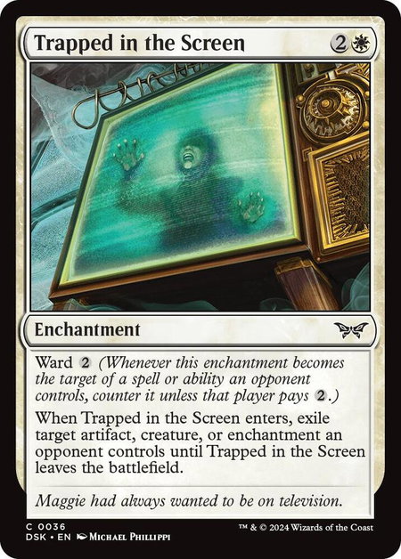 Trapped in the Screen - Duskmourn: House of Horror Magic: The Gathering trading card