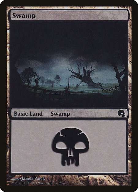 Swamp (28) trading card from Premium Deck Series: Graveborn Swamp (28) - Premium Deck Series: Graveborn Magic: The Gathering trading card