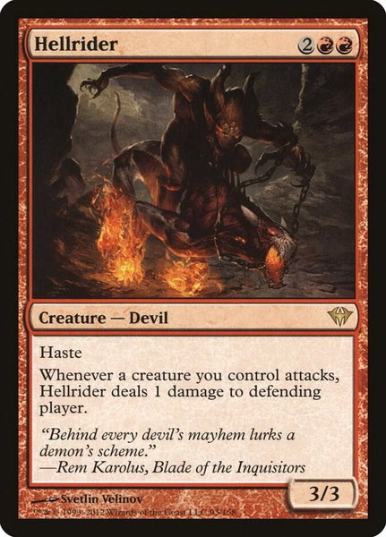Hellrider - Dark Ascension Magic: The Gathering trading card