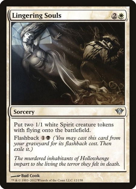 Lingering Souls - Dark Ascension Magic: The Gathering trading card
