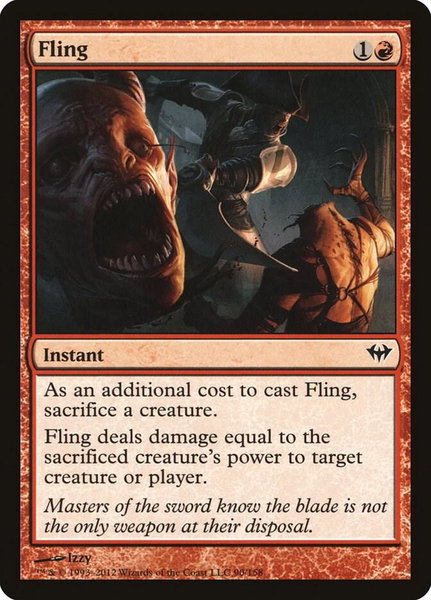 Fling trading card from Dark Ascension Fling - Dark Ascension Magic: The Gathering trading card