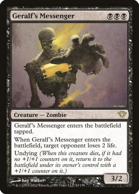 Geralf's Messenger - Dark Ascension Magic: The Gathering trading card
