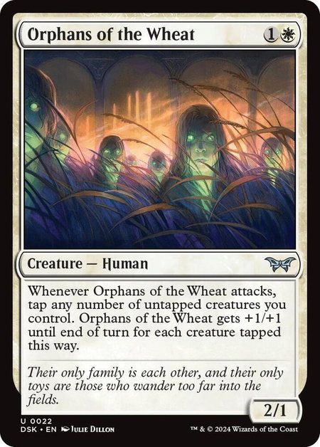 Orphans of the Wheat - Duskmourn: House of Horror Magic: The Gathering trading card