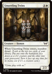 Unsettling Twins - Duskmourn: House of Horror (DSK) #38 - Common Magic: The Gathering Trading Card