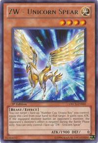 ZW - Unicorn Spear - Order of Chaos YuGiOh trading card