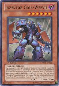 Inzektor Giga-Weevil - Order of Chaos YuGiOh trading card