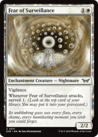 Fear of Surveillance - Duskmourn: House of Horror (DSK) #11 - Common Magic: The Gathering Trading Card