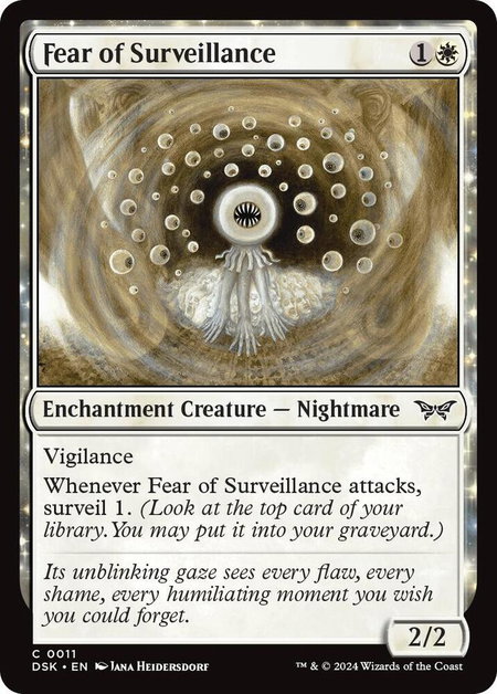 Fear of Surveillance - Duskmourn: House of Horror Magic: The Gathering trading card