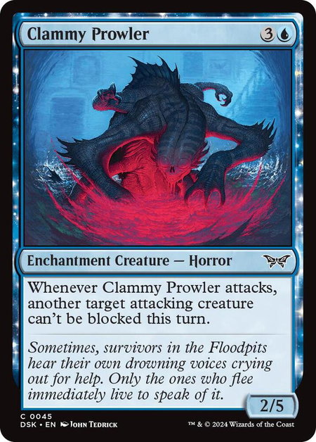 Clammy Prowler - Duskmourn: House of Horror Magic: The Gathering trading card