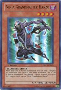 Ninja Grandmaster Hanzo trading card from Order of Chaos Ninja Grandmaster Hanzo - Order of Chaos YuGiOh trading card