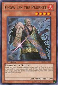 Chow Len the Prophet - Order of Chaos YuGiOh trading card