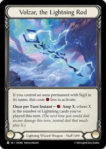 Volzar, the Lightning Rod - Blitz Deck: Rosetta - Oscilio (OSC) #OSC002 - Common Flesh and Blood Trading Card