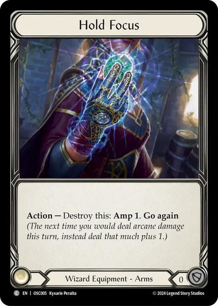 Hold Focus trading card from Blitz Deck: Rosetta - Oscilio Hold Focus - Blitz Deck: Rosetta - Oscilio Flesh and Blood trading card