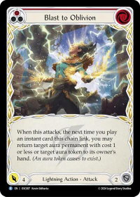 Blast to Oblivion (Red) - Blitz Deck: Rosetta - Oscilio (OSC) #OSC007 - Rare Flesh and Blood Trading Card