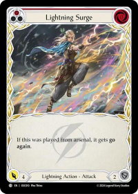 Lightning Surge (Red) - Blitz Deck: Rosetta - Oscilio (OSC) #OSC010 - Common Flesh and Blood Trading Card