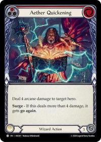 Aether Quickening (Red) - Blitz Deck: Rosetta - Oscilio (OSC) #OSC011 - Common Flesh and Blood Trading Card