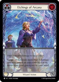 Etchings of Arcana (Red) - Blitz Deck: Rosetta - Oscilio (OSC) #OSC014 - Common Flesh and Blood Trading Card