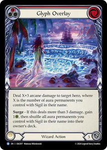 Glyph Overlay (Red) - Blitz Deck: Rosetta - Oscilio (OSC) #OSC017 - Rare Flesh and Blood Trading Card