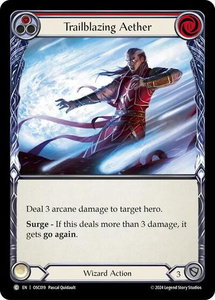 Trailblazing Aether (Red) - Blitz Deck: Rosetta - Oscilio (OSC) #OSC019 - Common Flesh and Blood Trading Card