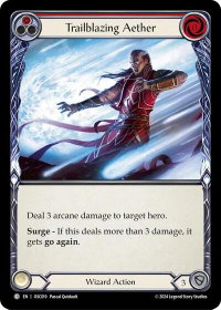Trailblazing Aether (Red) - Blitz Deck: Rosetta - Oscilio (OSC) #OSC019 - Common Flesh and Blood Trading Card