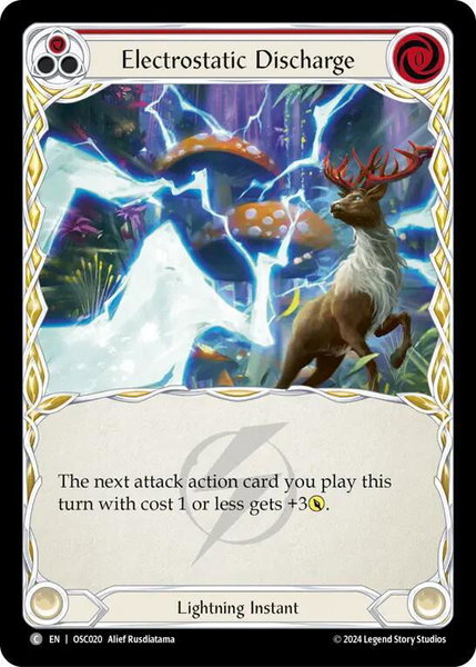 Electrostatic Discharge (Red) trading card from Blitz Deck: Rosetta - Oscilio Electrostatic Discharge (Red) - Blitz Deck: Rosetta - Oscilio Flesh and Blood trading card