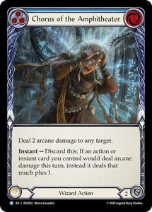 Chorus of the Amphitheater (Blue) - Blitz Deck: Rosetta - Oscilio (OSC) #OSC022 - Rare Flesh and Blood Trading Card