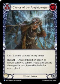 Chorus of the Amphitheater (Blue) - Blitz Deck: Rosetta - Oscilio (OSC) #OSC022 - Rare Flesh and Blood Trading Card